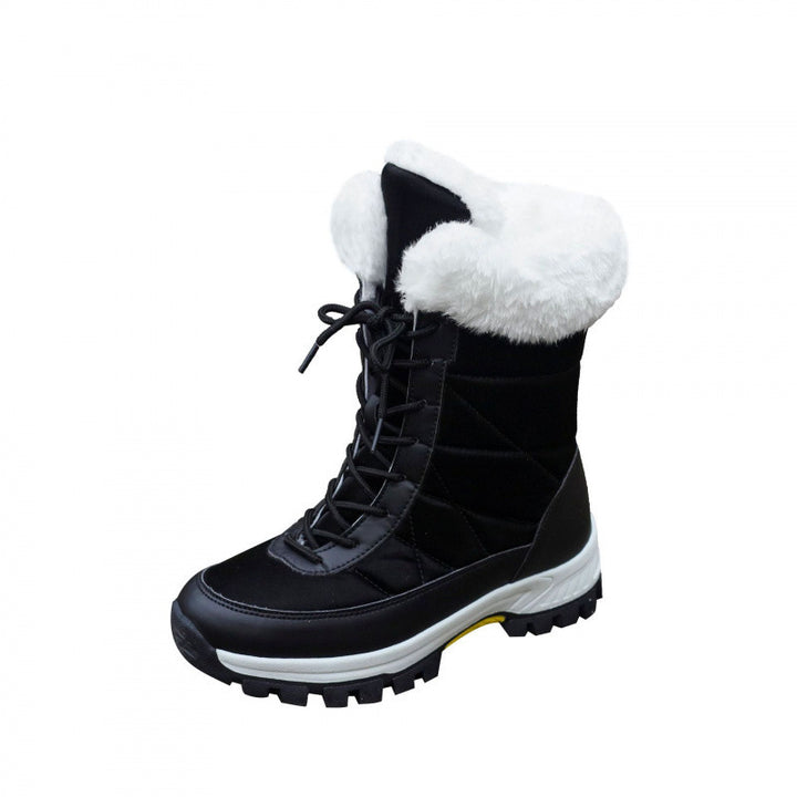 Damen Winterstiefel mit Kunstfellkragen, gesteppter Schaft und profilierter Thermosohle Echoarchiv