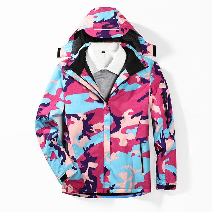 Herren Camouflage-Softshelljacke mit abnehmbarer Kapuze und atmungsaktivem Innenfutter Echoarchiv