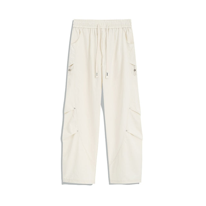 Herren Utility-Cargo-Loungehose mit Tunnelzugbund, Mehrfachtaschen & weitem Bein Echoarchiv