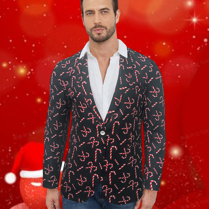 Herren festlicher Blazer mit Schleifen- und Zuckerstangenmuster Echoarchiv