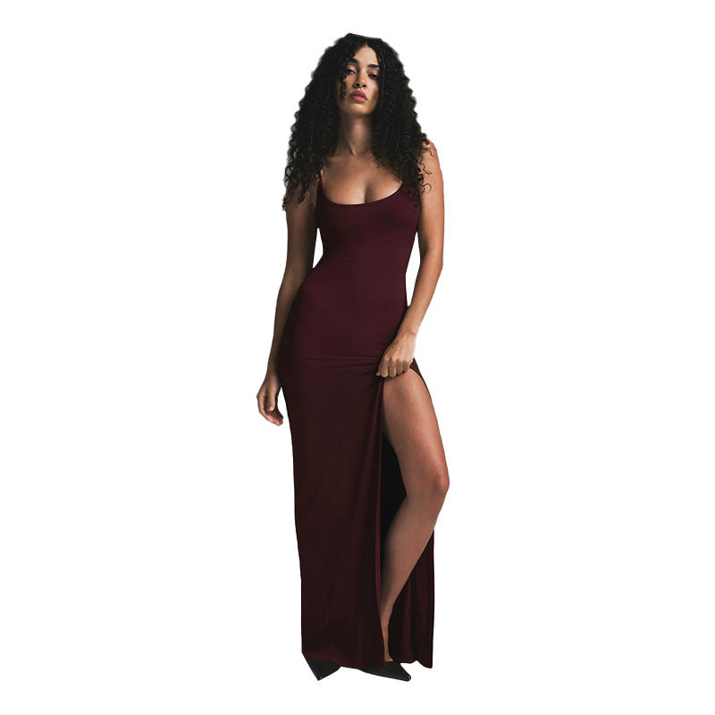 Damen Figurbetontes Maxikleid mit hohem Schlitz Echo Archiv