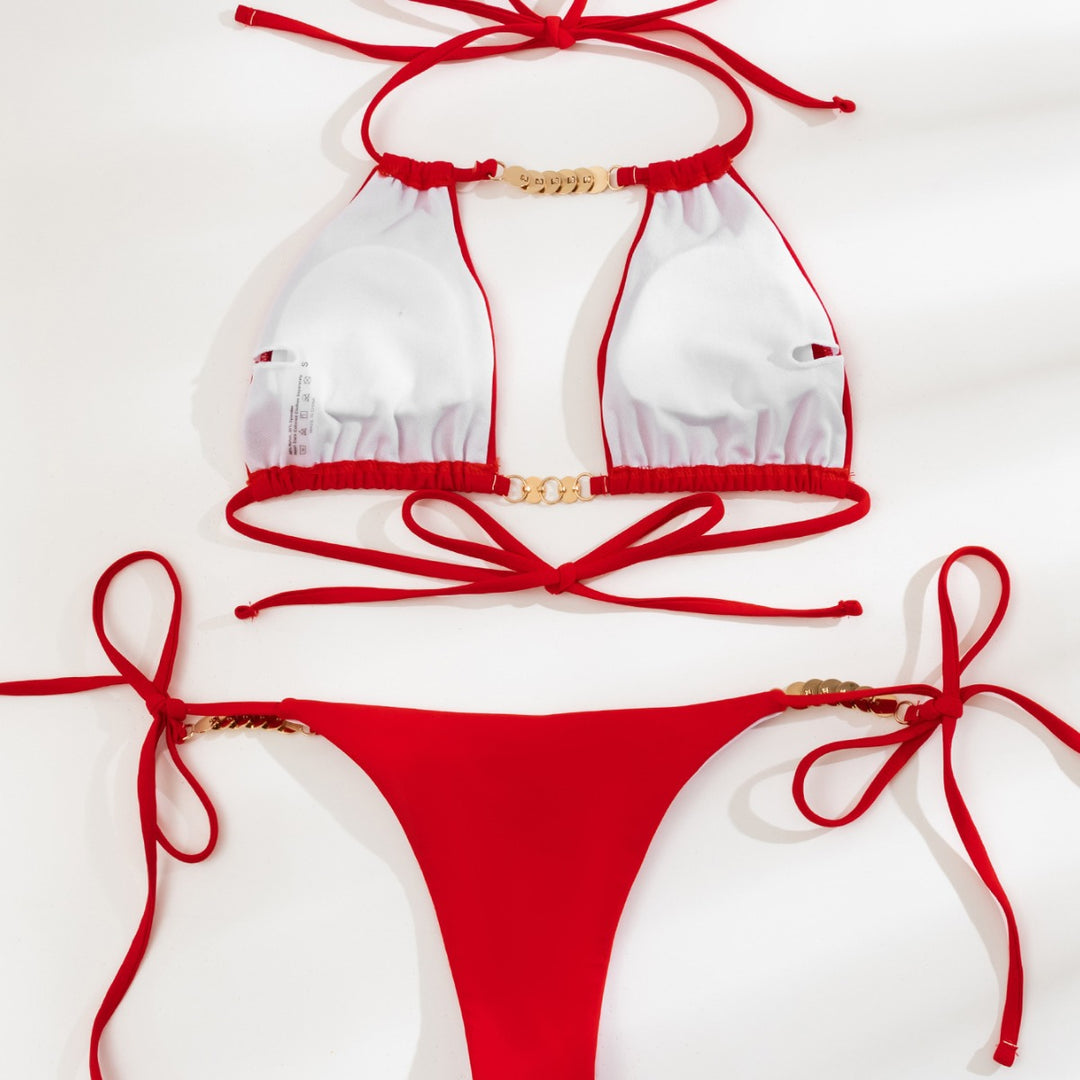 Damen Triangel-Bikini mit geschmackvollen Bead-Details Echo Archiv