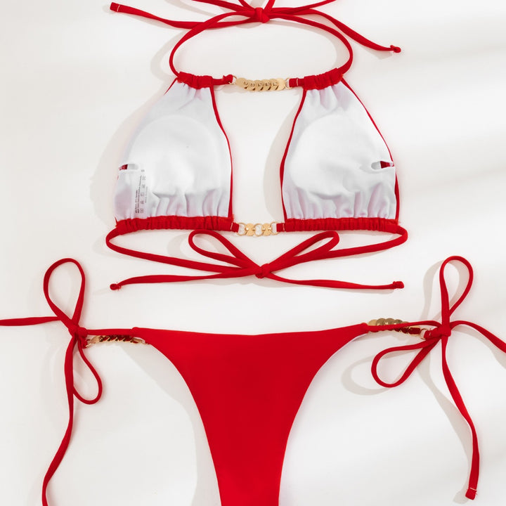 Damen Triangel-Bikini mit geschmackvollen Bead-Details Echo Archiv