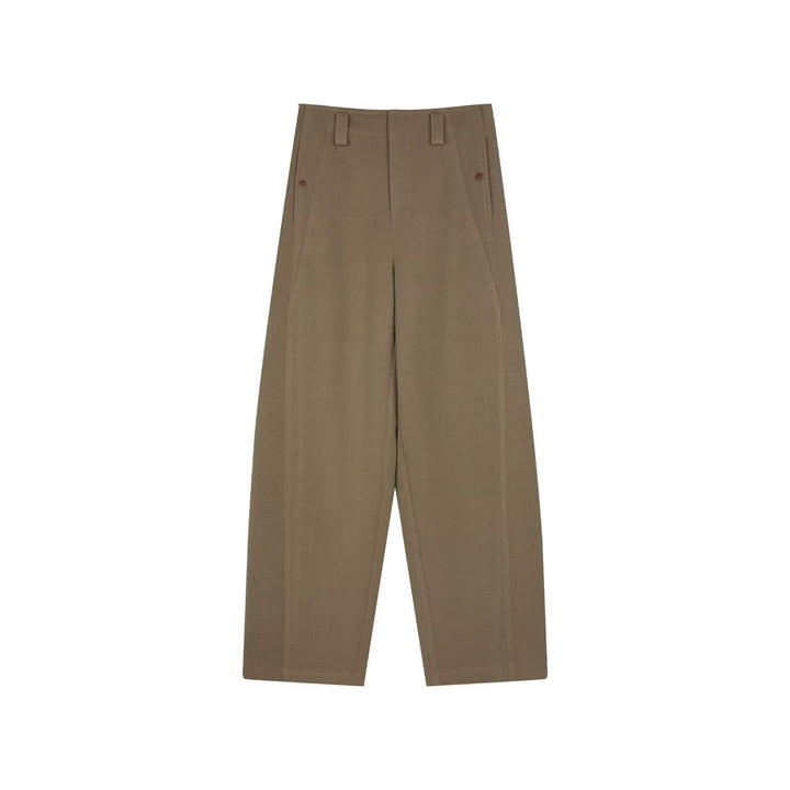 Damen Elegante und bequeme Hochtaillierte Stoffhose Echoarchiv