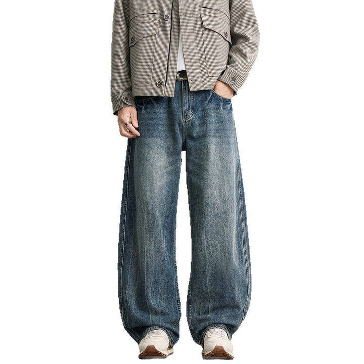Herren Ultraweiter Relaxed-Fit Denim-Jeans mit Vintage-Waschung Echo Archiv