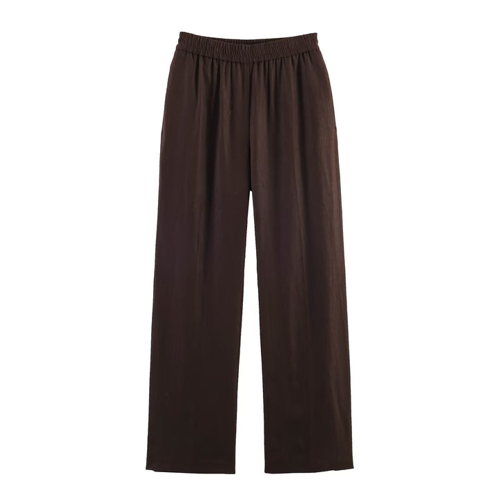 Damen Weite Palazzo-Hose mit elastischem Raffungsgummibund und fließendem Leichtstoff Echo Archiv