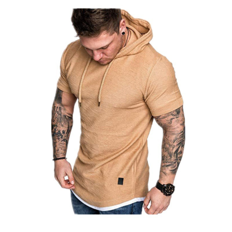 Herren Hoodie mit modischem Kurzarm und lässigem Schnitt Echoarchiv