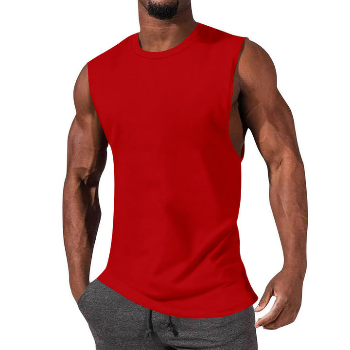 Herren nan athletisches Tanktop mit extra tiefem Armanschnitt und elastischem Baumwollmix Echoarchiv