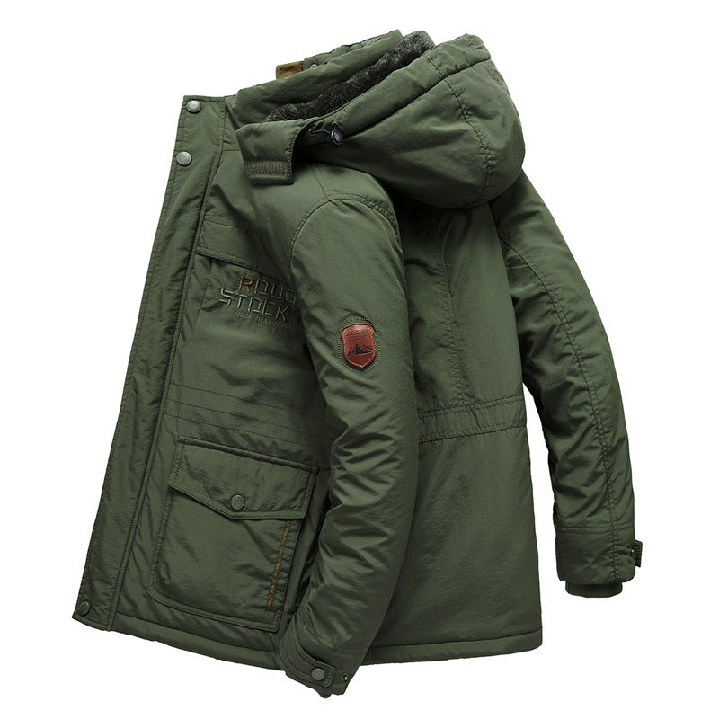 Herren Technischer Utility‑Parka mit wärmender Teddy‑Innenlage und abnehmbarer Kapuze Echo Archiv