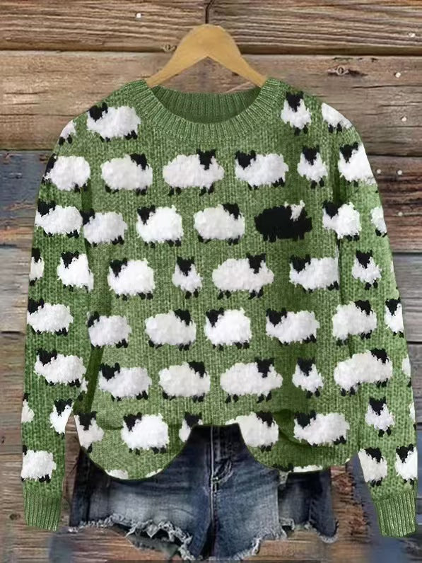 Damen nan Norwegerpullover aus Wollmix mit Rundhalsausschnitt und traditionellem Fair-Isle-Yoke Echo Archiv