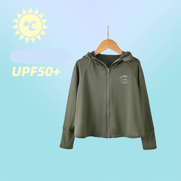 Damen performante UV-Schutzjacke mit Kapuze Echo Archiv