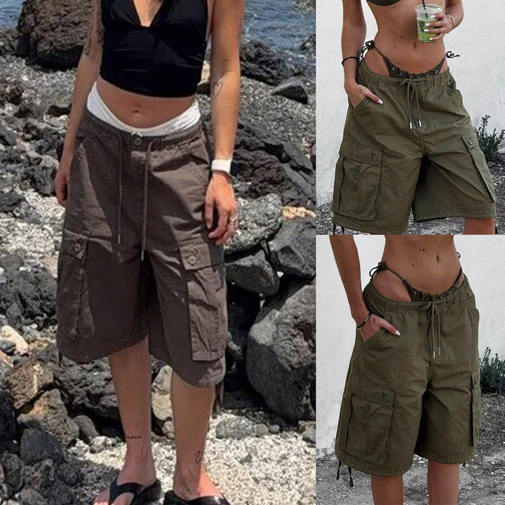Damen Cargo-Shorts mit elastischem Bund und praktischen Seitentaschen Echoarchiv