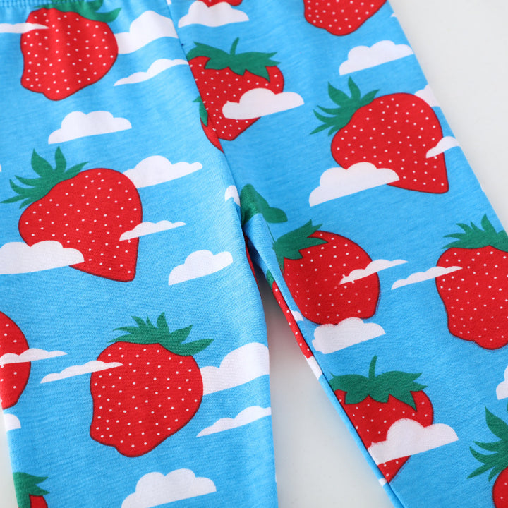 Mädchen Leggings mit fröhlichem Erdbeermotiv Echo Archiv