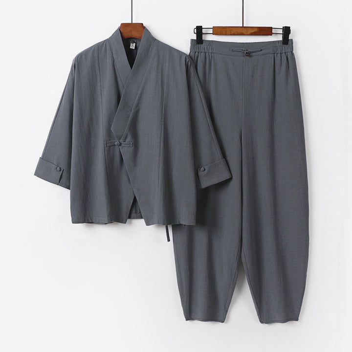 Herren Kimono-Jacken- und Haremshosen-Set Echoarchiv