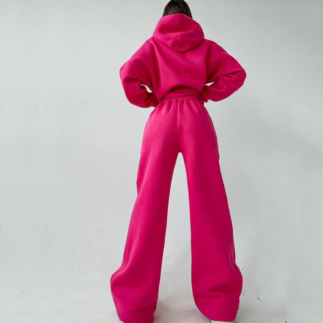 Damen nan weiches Oversize Hoodie mit weitem Schlag Jogginghose Set Echo Archiv