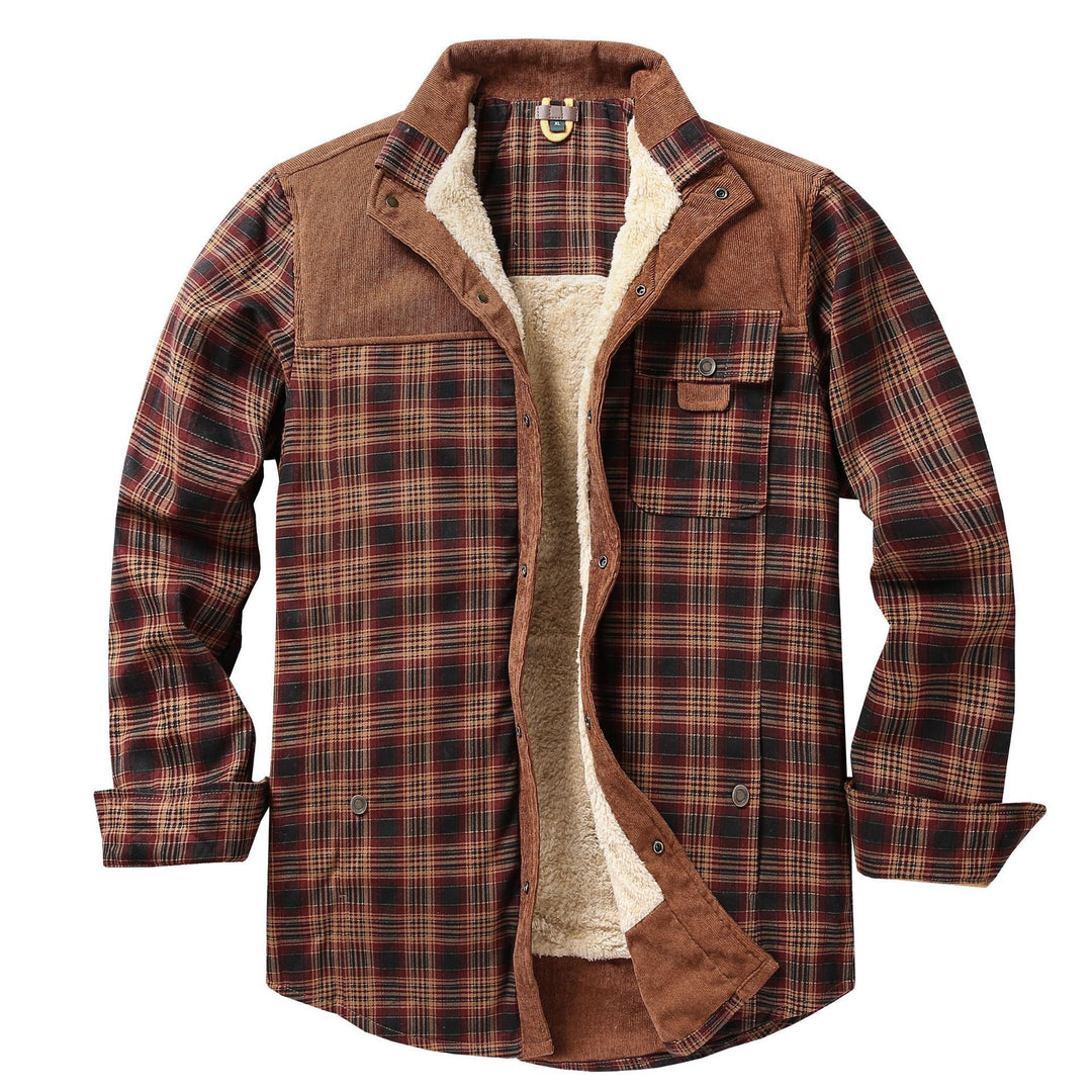 Herren Lässige Flanelljacke mit Teddyfutter Echo Archiv