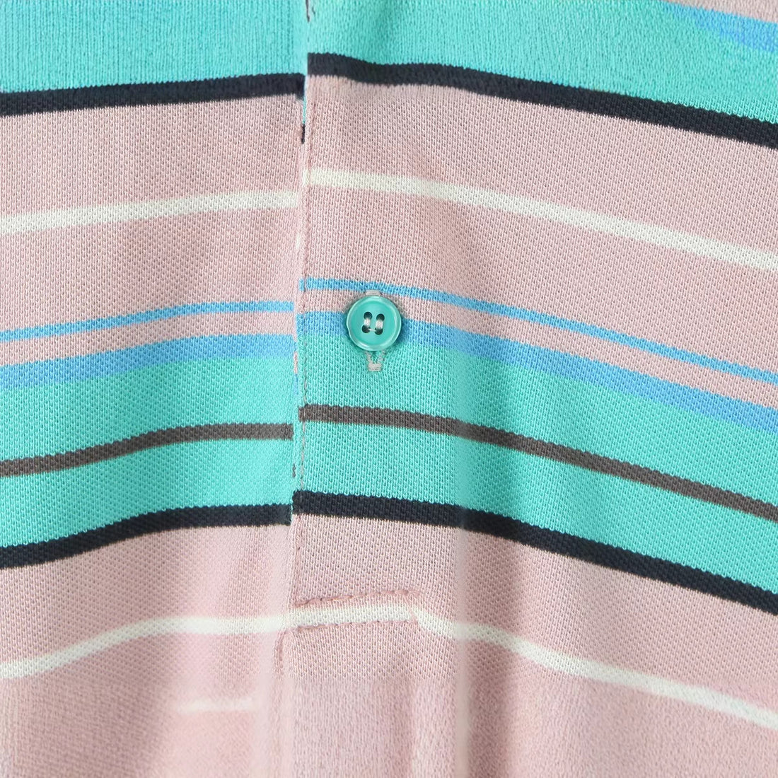 Damen Gestreiftes Poloshirt‑Sweatshirt aus Baumwollmix mit Kontrastkragen und gerippten Bündchen Echoarchiv