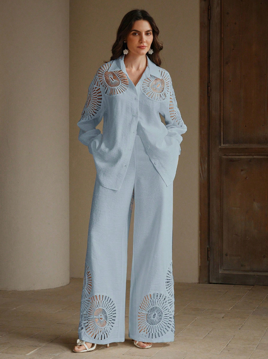 Damen Elegante Blusen und Hosen Kombination Echo Archiv