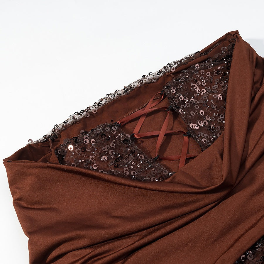 Damen Langärmliges Wickelkleid mit raffiniertem Drapé Echo Archiv