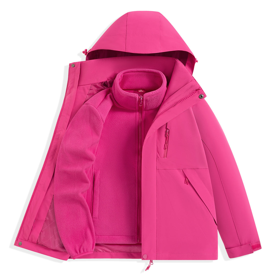 Herren zweilagiger Outdoorparka mit herausnehmbarer Fleece-Innenjacke und Kapuze Echo Archiv