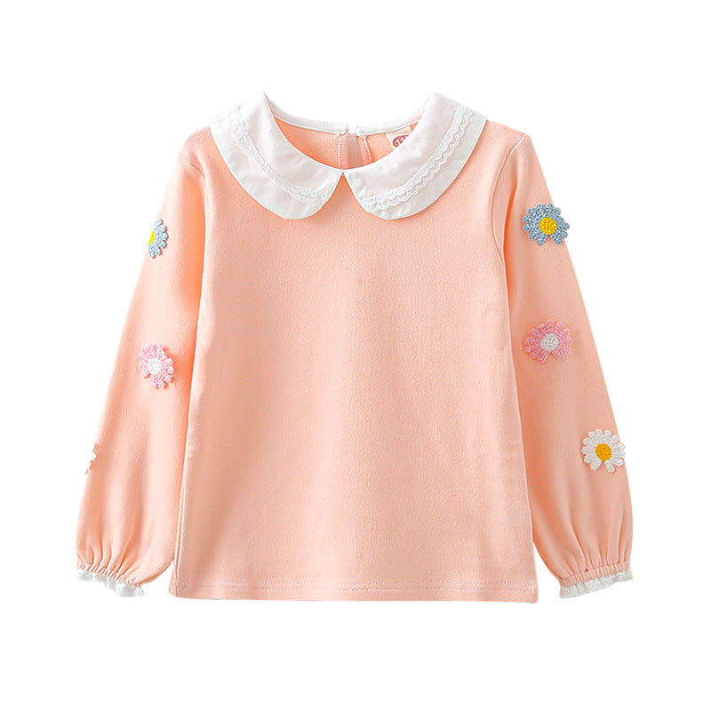 Mädchen Sweatshirt mit floralem Stickdesign Echo Archiv