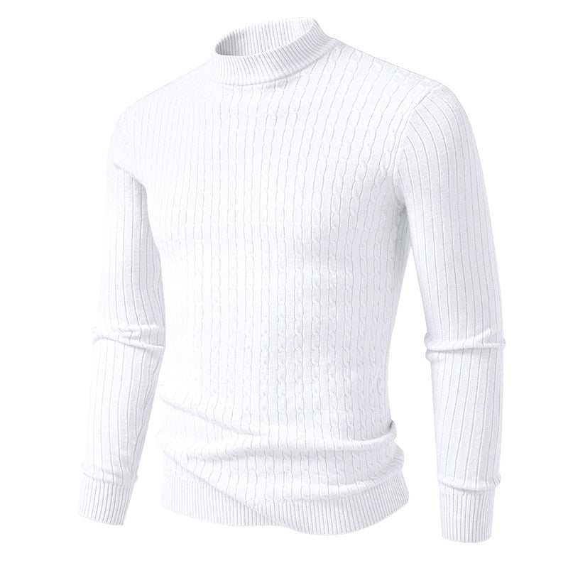 Herren Rollkragenpullover mit strukturiertem Zopfdesign Echoarchiv