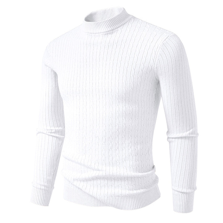 Herren Rollkragenpullover mit strukturiertem Zopfdesign Echoarchiv