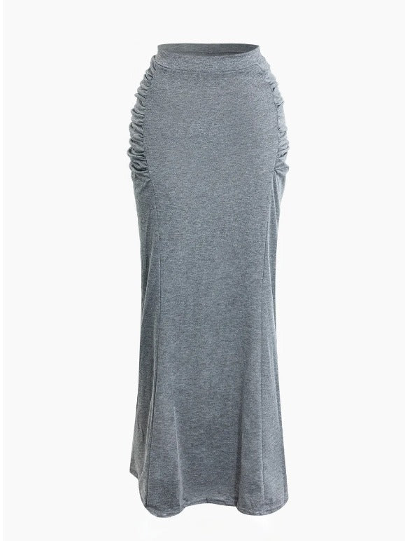 Damen Eleganter und figurumspielender Maxirock mit Rüschendetails Echo Archiv