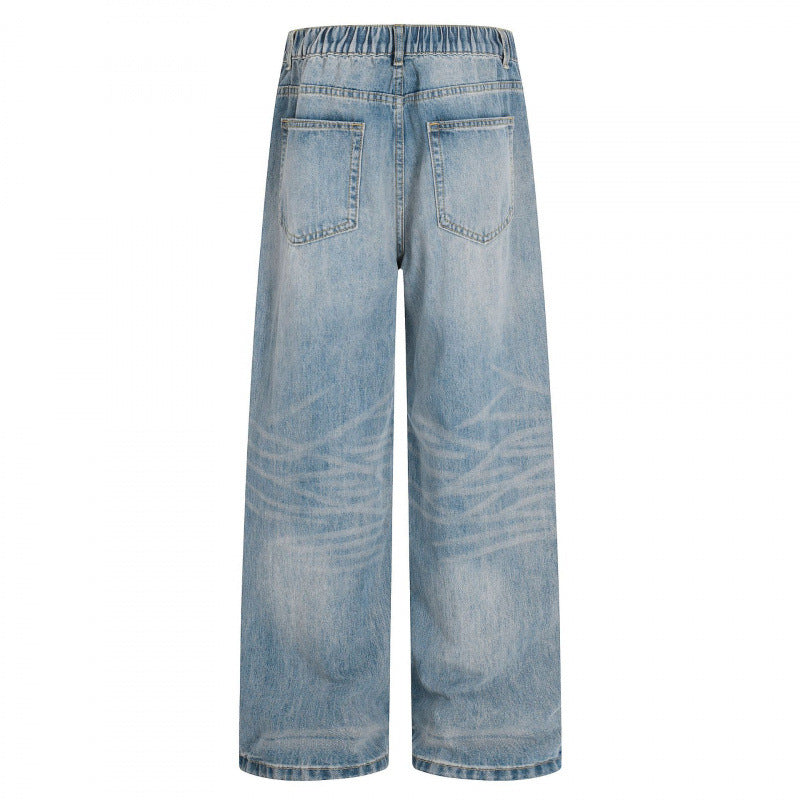 Damen Weite High-Waist Jeans aus leichtem Stonewashed Denim Echo Archiv
