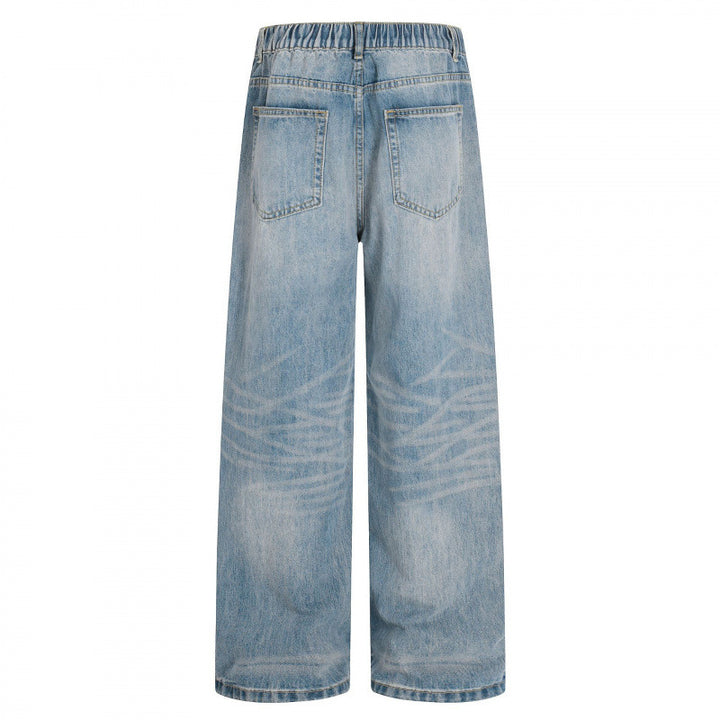 Damen Weite High-Waist Jeans aus leichtem Stonewashed Denim Echo Archiv