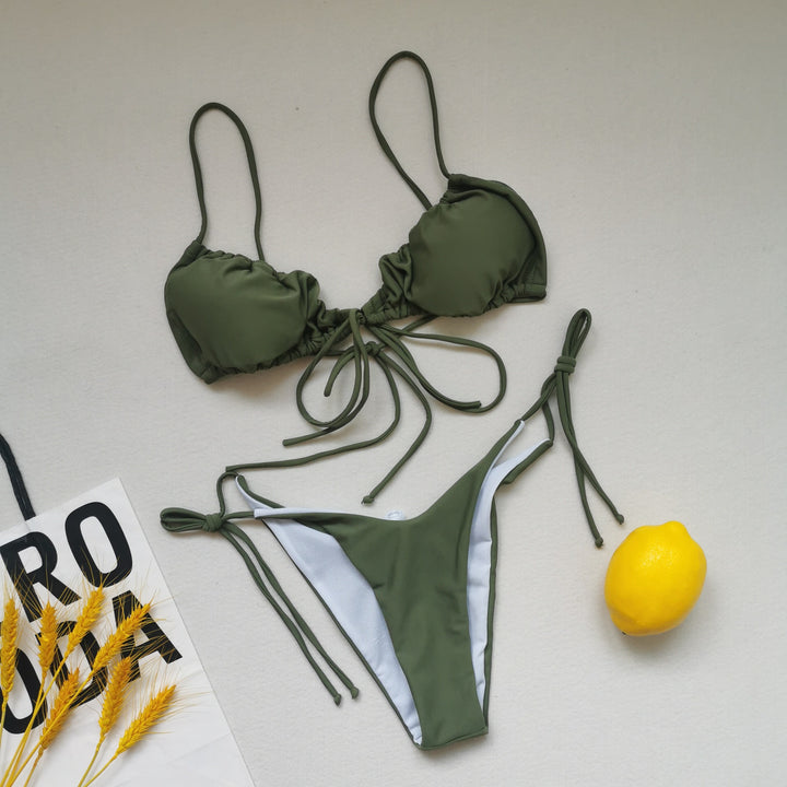 Damen Triangel-Bikini mit regulierbaren Bindebändern Echo Archiv