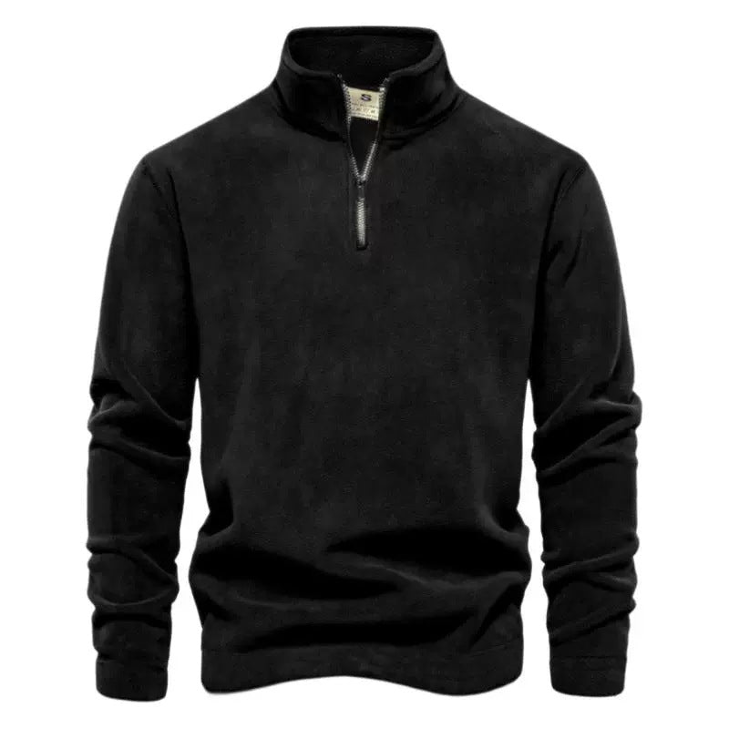 Herren Fleece-Pullover mit Stehkragen Echoarchiv