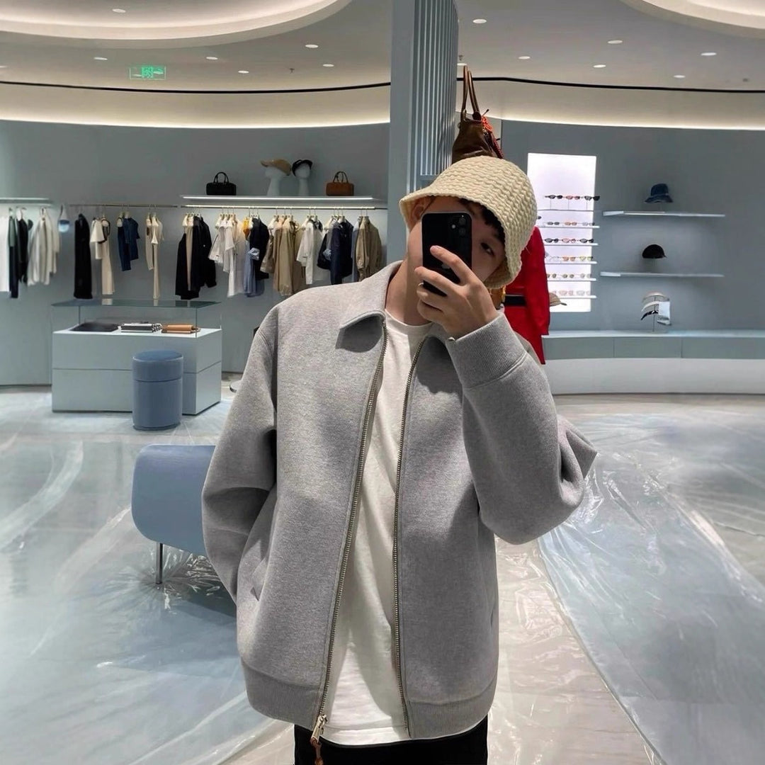 Herren Komfortable Sweatjacke mit Reißverschluss Echo Archiv