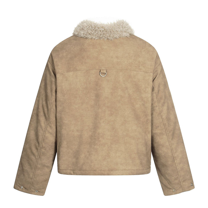 Herren Kurzblouson im Retro‑Military‑Look mit Teddyfellkragen und funktionalen Brusttaschen Echoarchiv