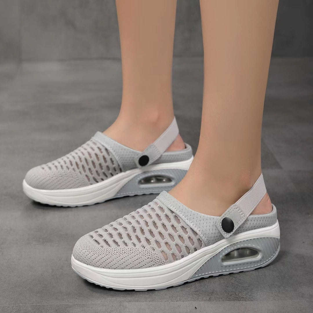 Damen  atmungsaktive Strick-Slingback Sneaker mit Luftpolstersohle Echo Archiv