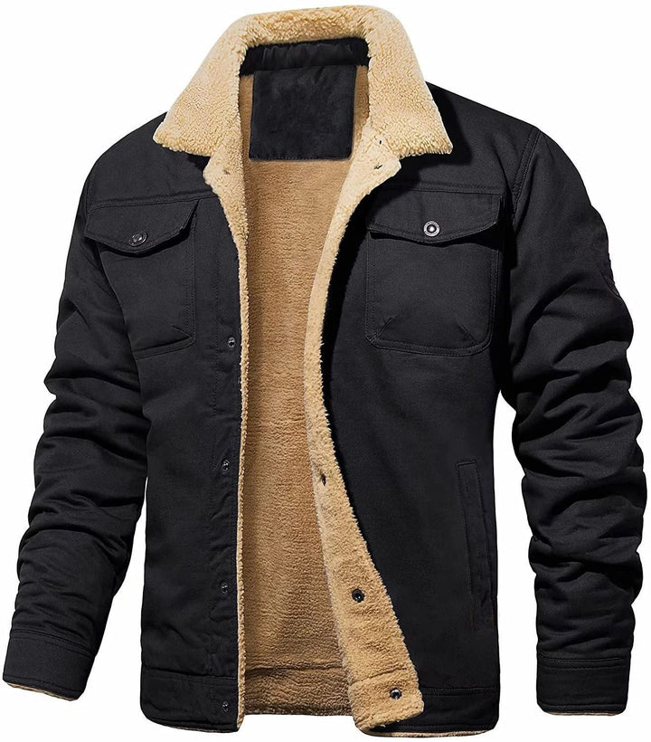 Herren warme Übergangsjacke mit flauschigem Innenfutter Echoarchiv