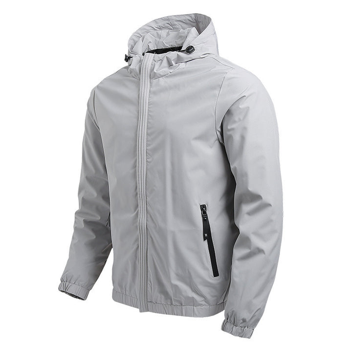 Herren Ultraleichte Kapuzen‑Softshelljacke mit winddichter Membran und verdecktem Reißverschluss Echo Archiv