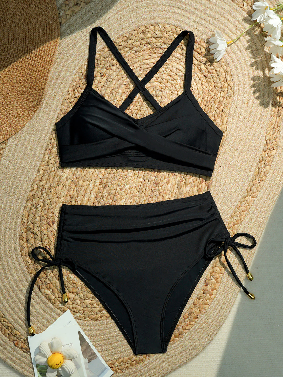 Damen Hochtailliertes Bikini-Set mit Wickeloberteil Echo Archiv