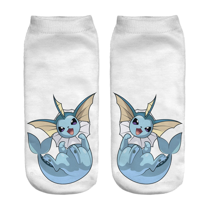Unisex Niedrige Ankle-Socken mit Cartoon-Monster-Gesicht und weichem Baumwollmix – Norré