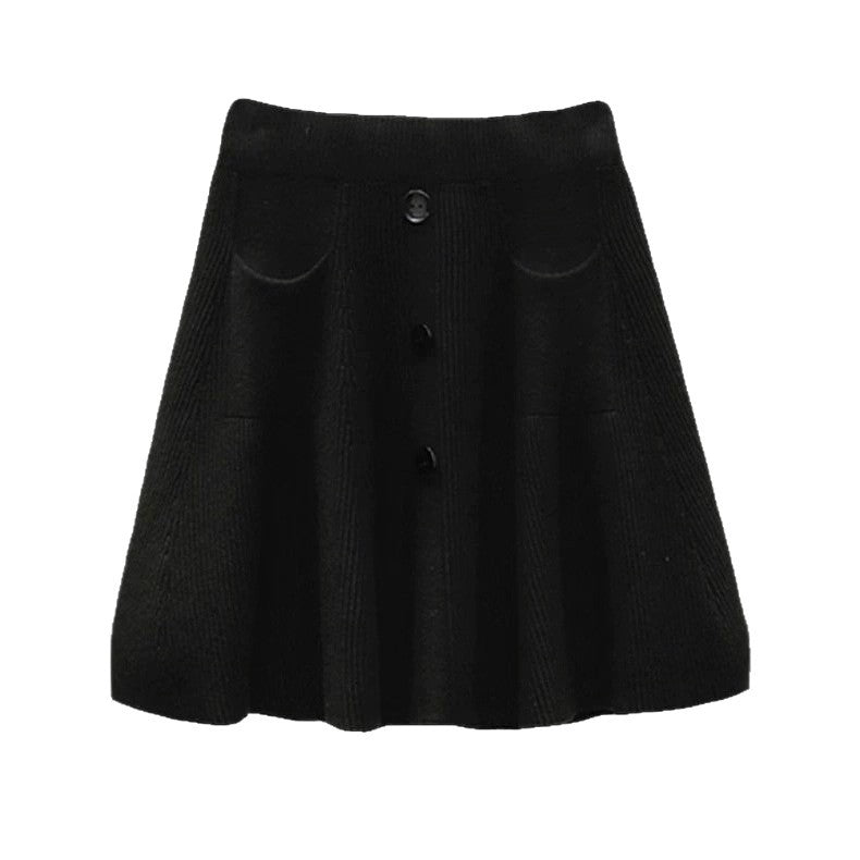 Damen Eleganter Strickrock mit Knöpfen Echo Archiv