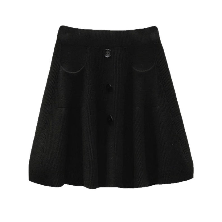 Damen Eleganter Strickrock mit Knöpfen Echo Archiv