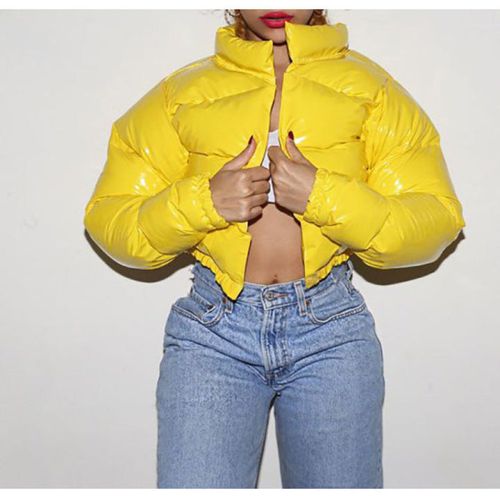 Damen glänzende Steppjacke Echoarchiv