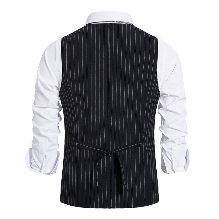 Herren elegante Anzugweste mit feinem Nadelstreifen und praktischen Taschen Echoarchiv