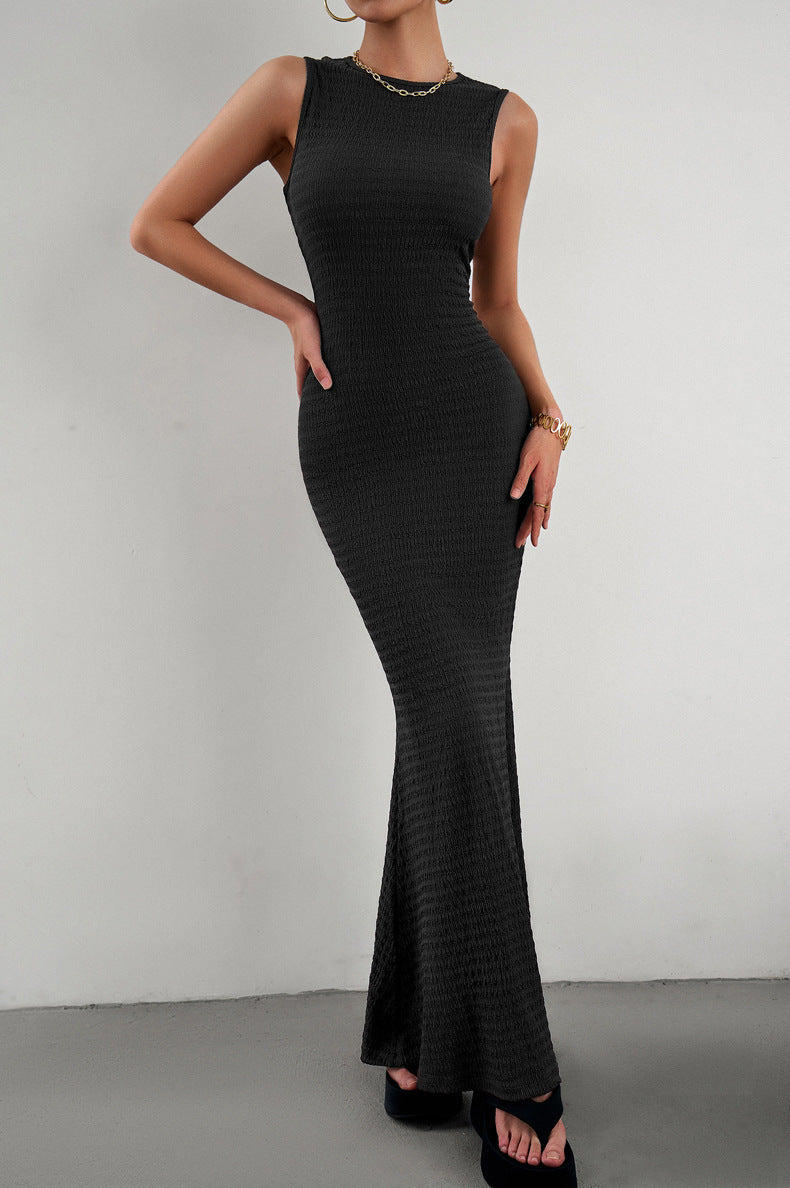 Damen figurbetontes Maxikleid mit elegantem strukturiertem Obermaterial Echo Archiv