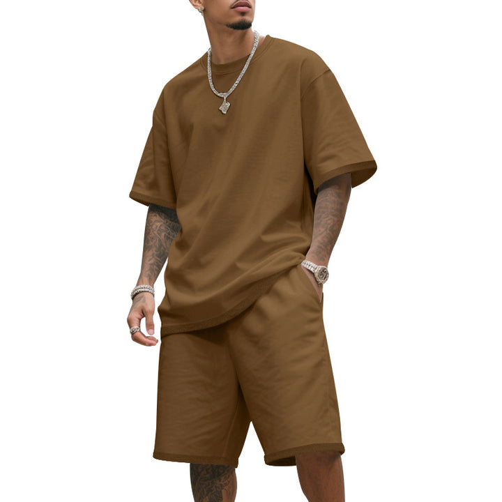 Herren Freizeit-T-Shirt und Shorts-Set aus atmungsaktivem Material Echoarchiv