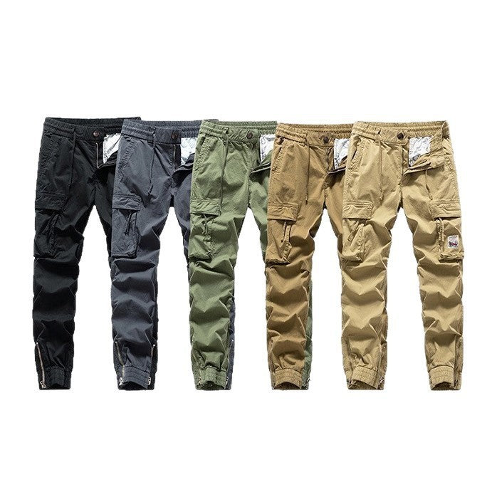 Herren Cargo-Jogger mit Zip-Knöchel, elastischem Bund, Multifach-Utility-Taschen und Vintage-Patch Echo Archiv