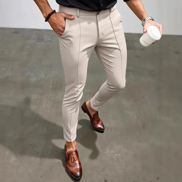 Herren Elegante Slim-Fit Anzughose aus hochwertigem Stretch-Material Echoarchiv