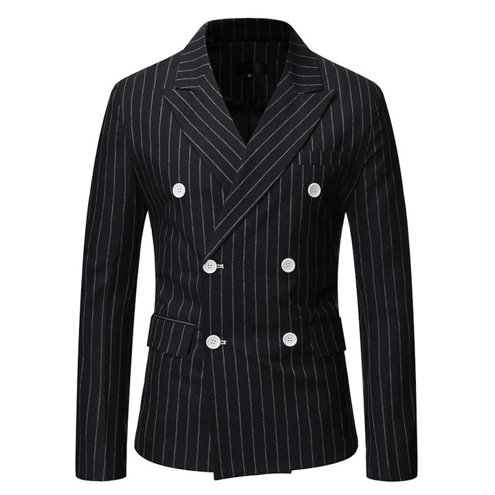 Herren elegante Doppelreiherjacke mit Nadelstreifen Echoarchiv