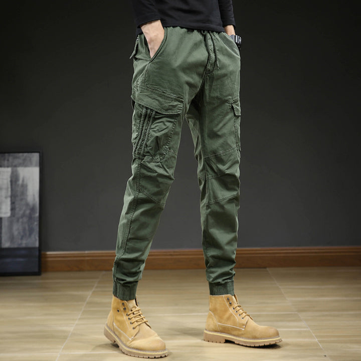 Herren Cargo-Joggerhose mit multifunktionalen Cargotaschen und elastischem Saum – Bravaro