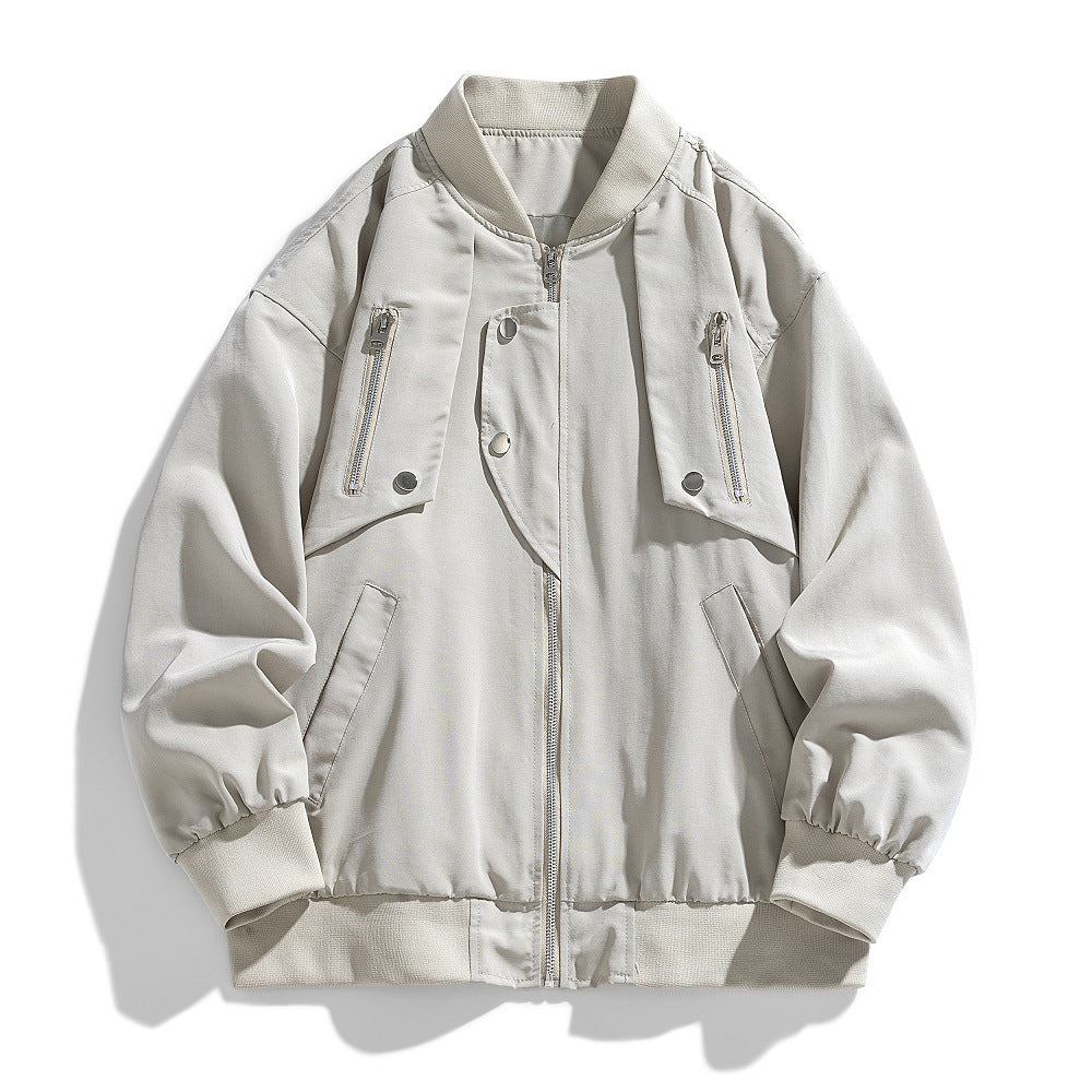 Herren urbane Bomberjacke mit kreativem Design und funktionalen Taschen Echoarchiv
